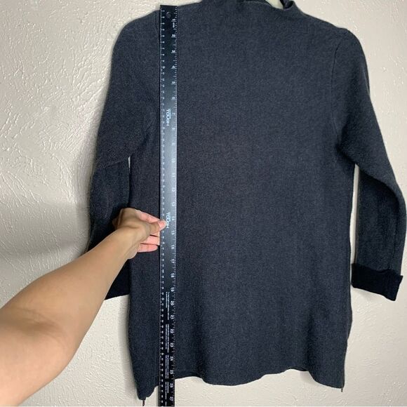 Nanette Lepore wool mock neck long sleeve sweater gray - Picture 7 of 7